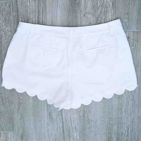 J Crew White Scalloped Shorts Size 14 - Picture 5 of 8